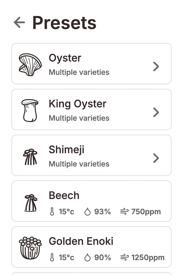 Flush cabinet variety presets